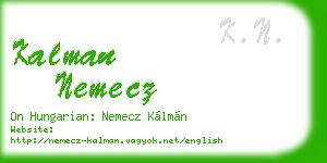 kalman nemecz business card