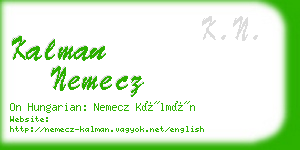 kalman nemecz business card